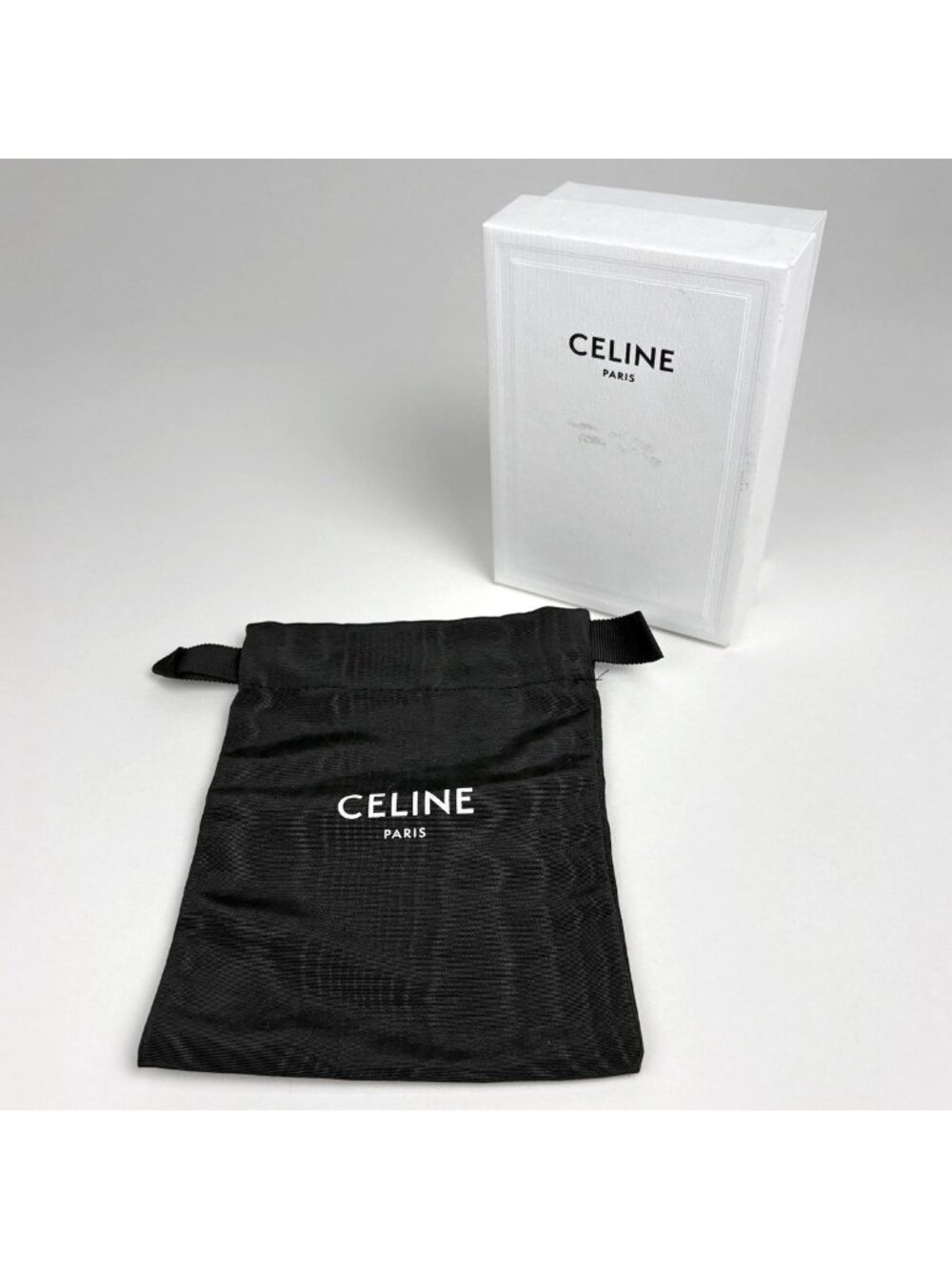 Celine Triomphe Trifold Wallet Leather Black - Picture 10 of 10